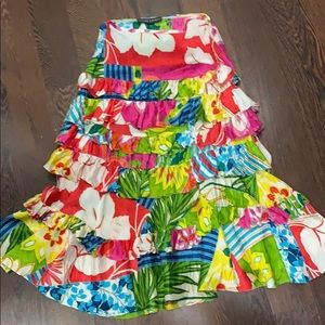 Ralph Lauren Ruffled Silk Skirt